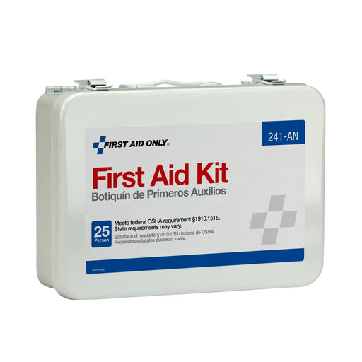National 16 Unit First Aid Kit, Metal Case