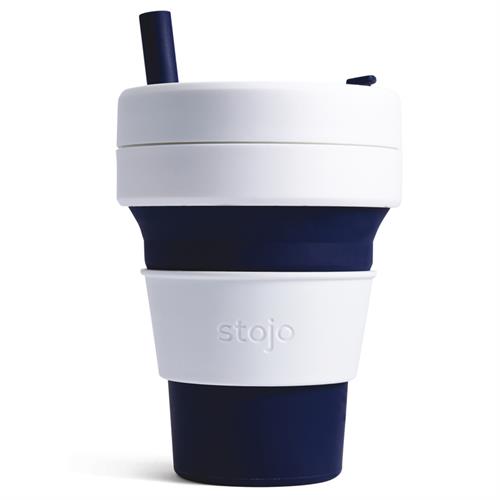 Collapsible Biggie Cup w/ Straw