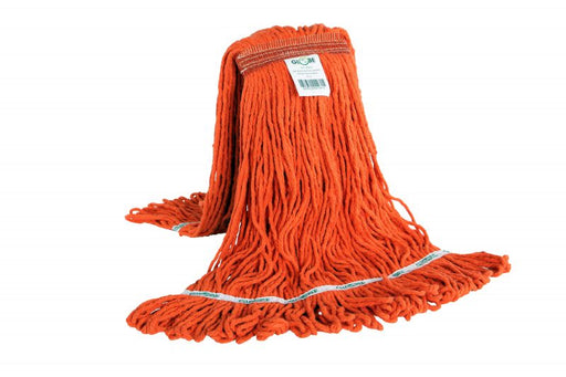 Synthetic Looped End Wet Mop w/ Narrow Band - Orange