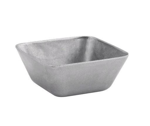 Front of the House Mod 3 oz. Square Antique Finish Stainless Steel Ramekin DSD068ANS23 on white background