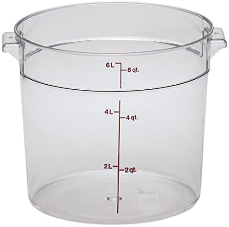 Camwear 6 Qt. Clear Round Food Storage Container