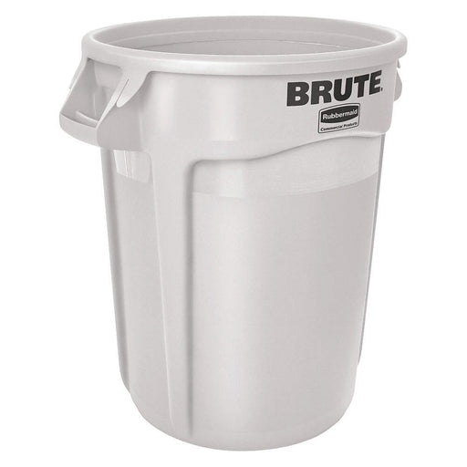 Rubbermaid Vented BRUTE® 10 Gal White Garbage Container, RCP2610WHI*