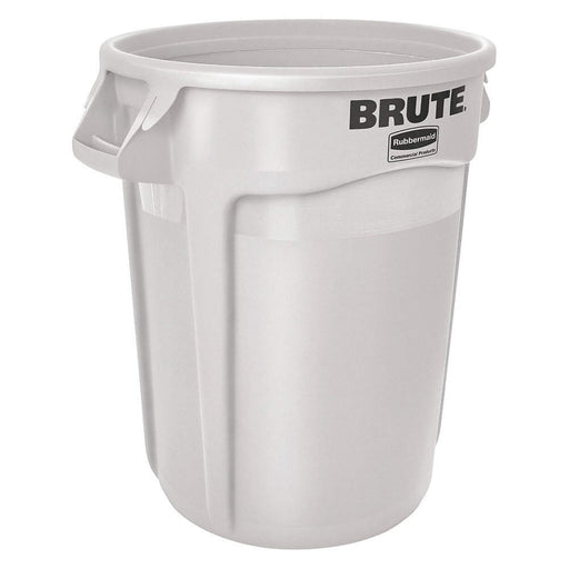 Vented BRUTE® 10 Gal White Garbage Container