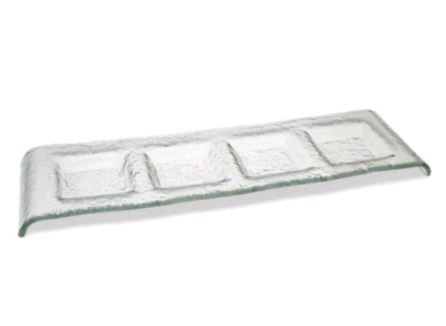 Front Of The House SPT007CLG21 Arctic 4-Compartment Plate on white background