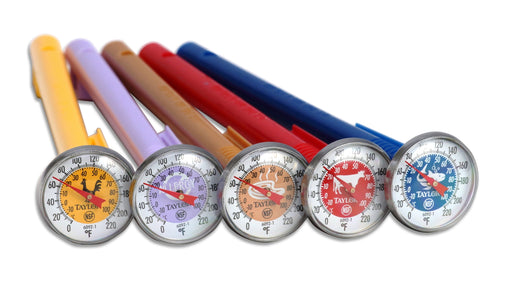 Taylor Colour Coded Thermometers on white background