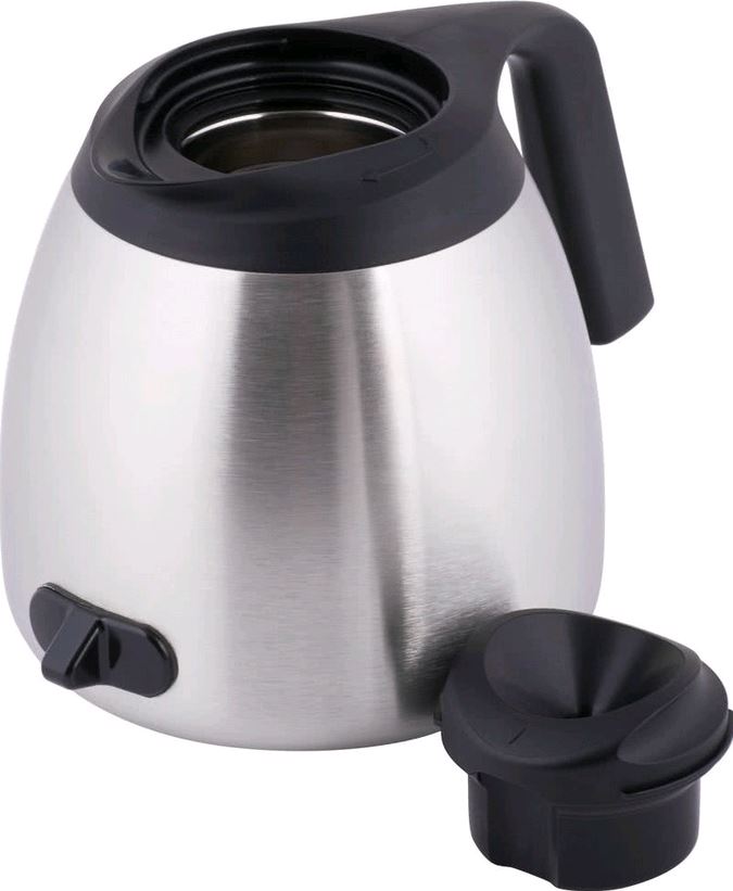 BUNN - 1.9L Black Lid Stainless Steel Thermal Seamless Carafe w/RFID - 51746.0002