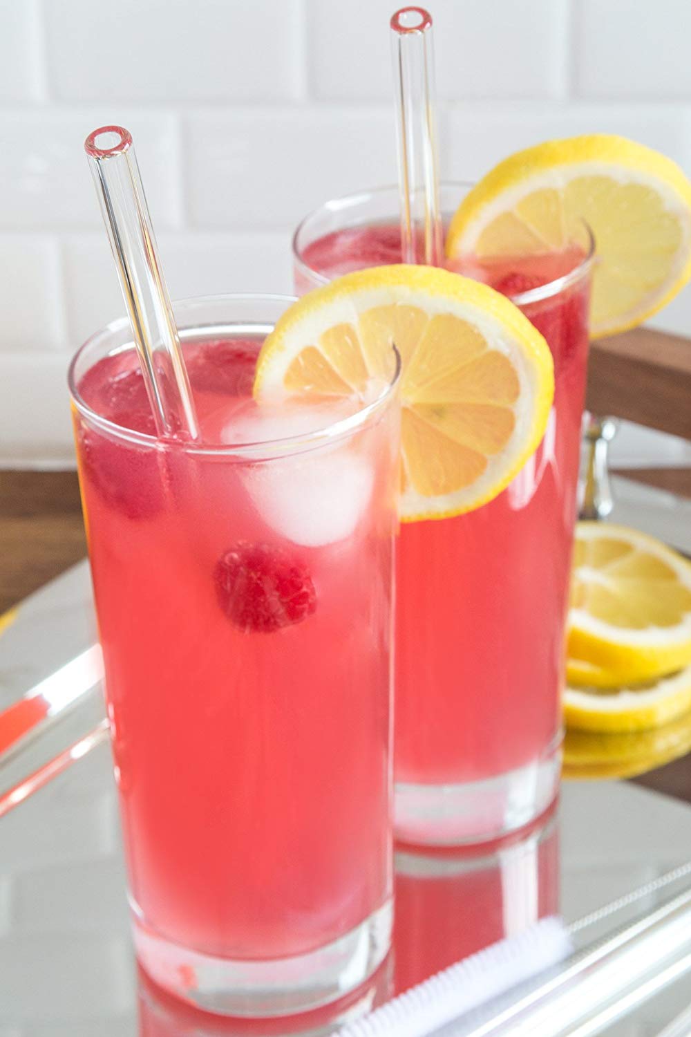 Fox Run Straight Glass Reusable Drinking Straws 76431 set of 4*