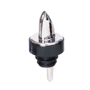 Chrome Plastic Pourer With Black Collar