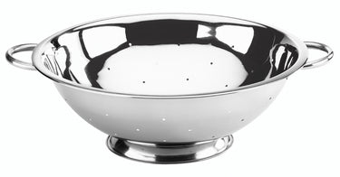 Browne 746109 5 qt. Footed Colander with Side Handles on white background