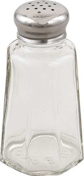 Browne 571912 1oz Salt/Pepper Glass Shaker - 1 Each on white background