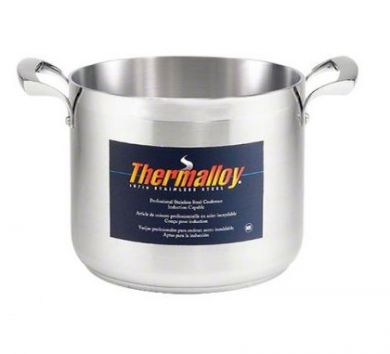 Browne 5723920 20 Qt Pot Stainless Steel Stock Pot  on white background