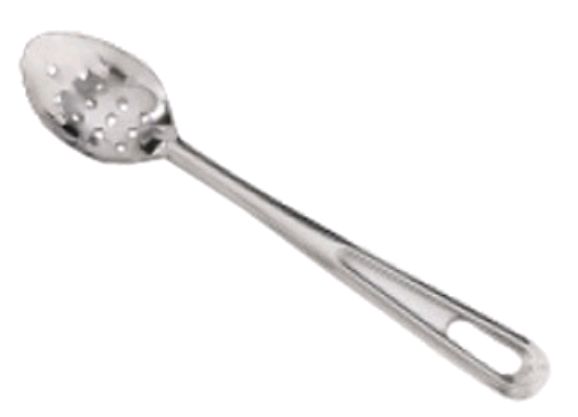 Browne 572112 11" Perforated Basting Spoon on white background
