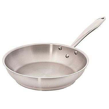 Browne 5724048 8" Stainless Steel Frying Pan on white background