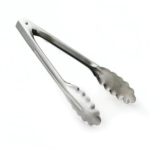 Browne® 57539 16" Stainless Steel Utility Tongs on white background