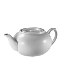 Browne® 563933 6 oz Teapot - Porcelain, White on white backround