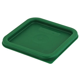 Kelly Green Square Polyethylene Lid for 2 and 4 Qt. Food Storage Containers