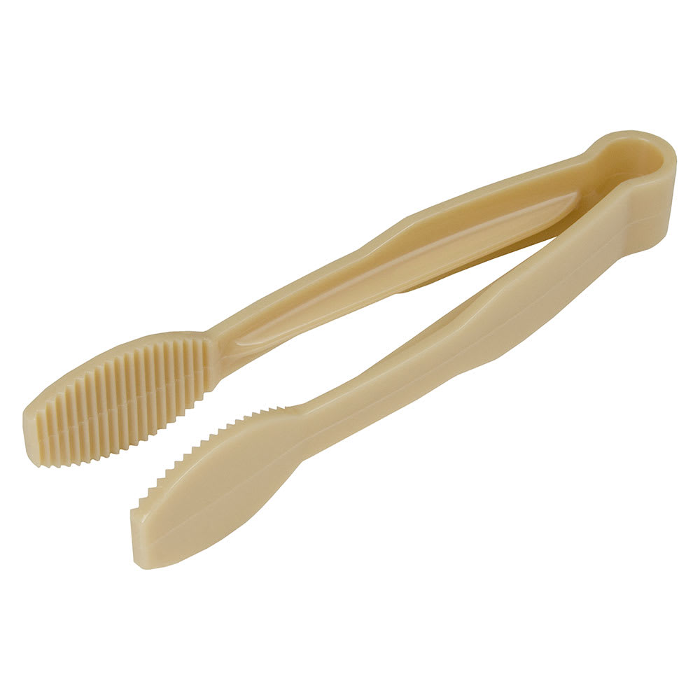 Cambro  Lugano 6" Beige Flat Grip Plastic Tongs TG6133 1/1EA
