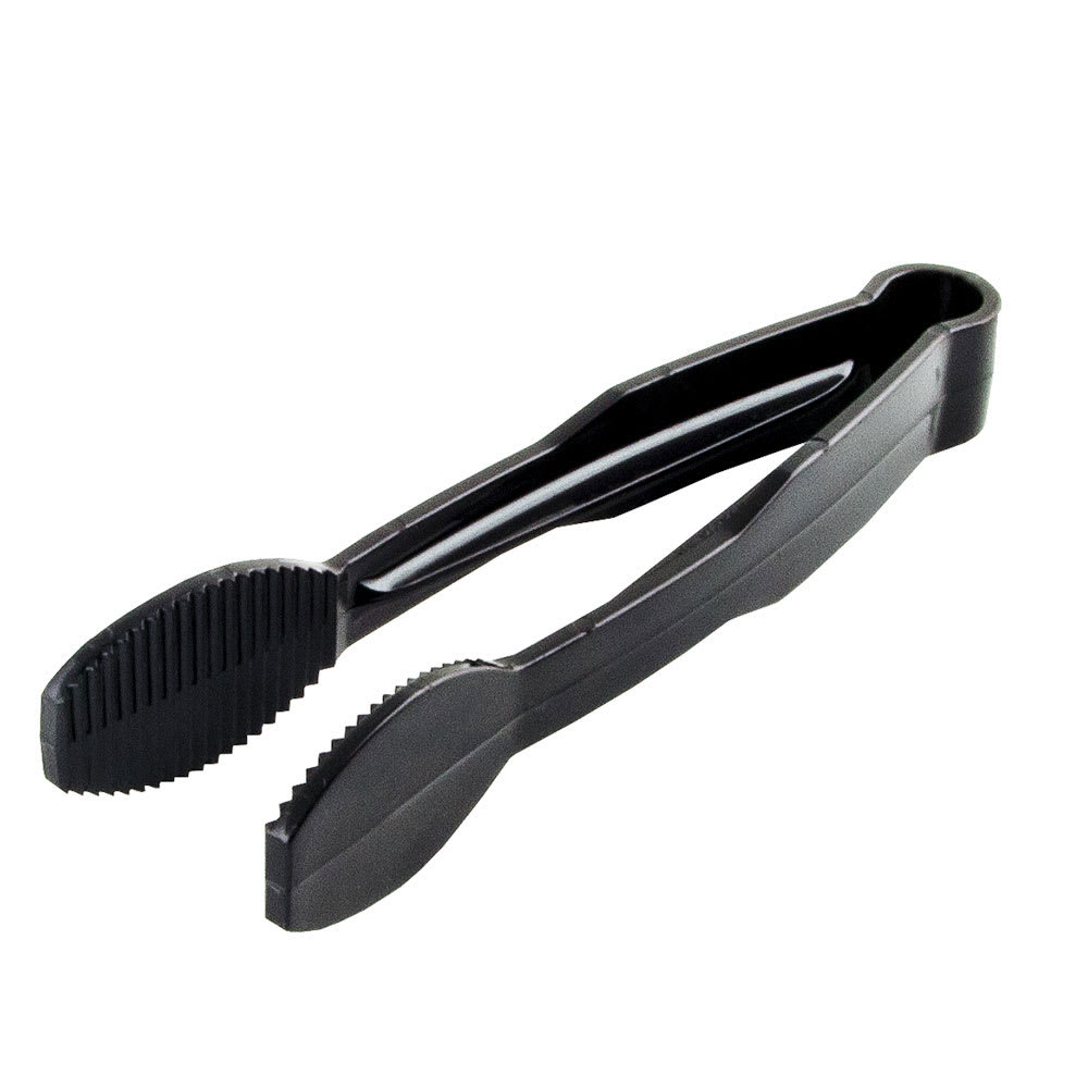 Cambro Lugano 6" Black Flat Grip Plastic Tongs TG6110 1/1EA