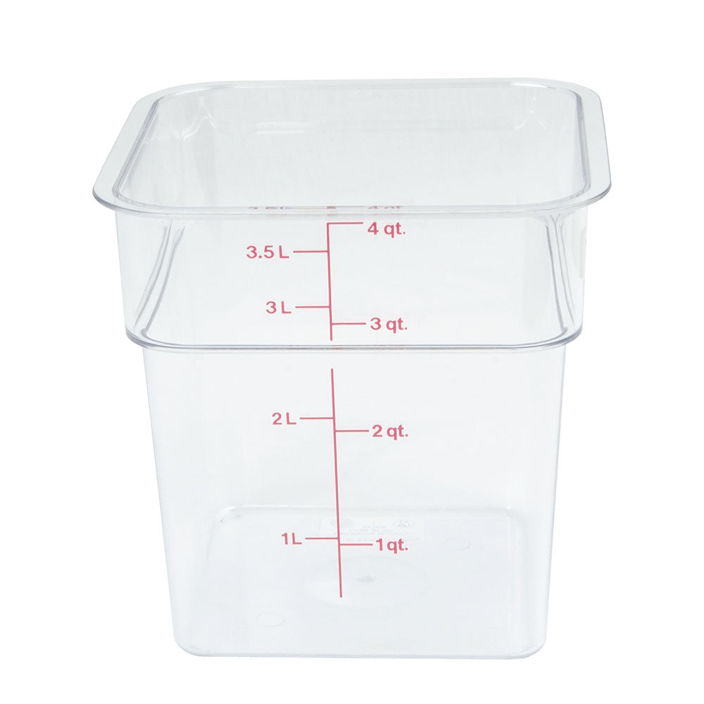 Camwear - Food Storage 4 QT Square Container 4SFSCW135 - 1/1EA