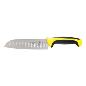 Millennia Yellow Granton Edge 7" Santoku Knife