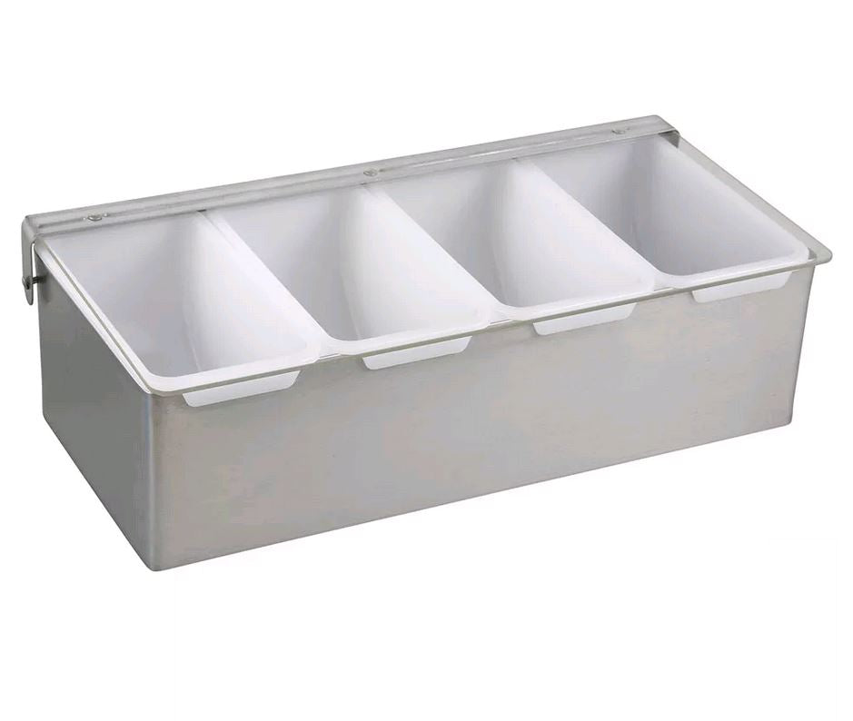 Winco S/S 4 Compartment Condiment Holder CDP-4