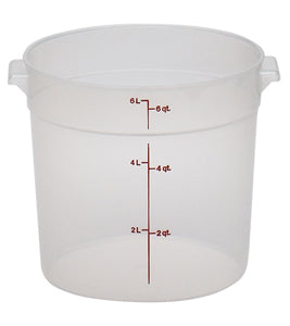 Storage Container 6 QT Translucent Round RFS6PP190 - 1/1EA
