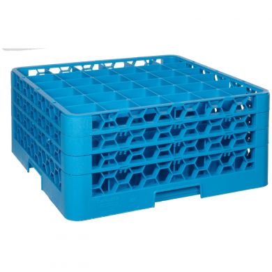 25 Compartment Glass Rack With 4 Extenders
