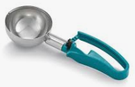 Vollrath 6 oz #5 Teal Squeeze Handle Disher 47389 - 1/1EA
