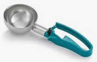 #5 Teal Squeeze Handle Disher - 6 oz