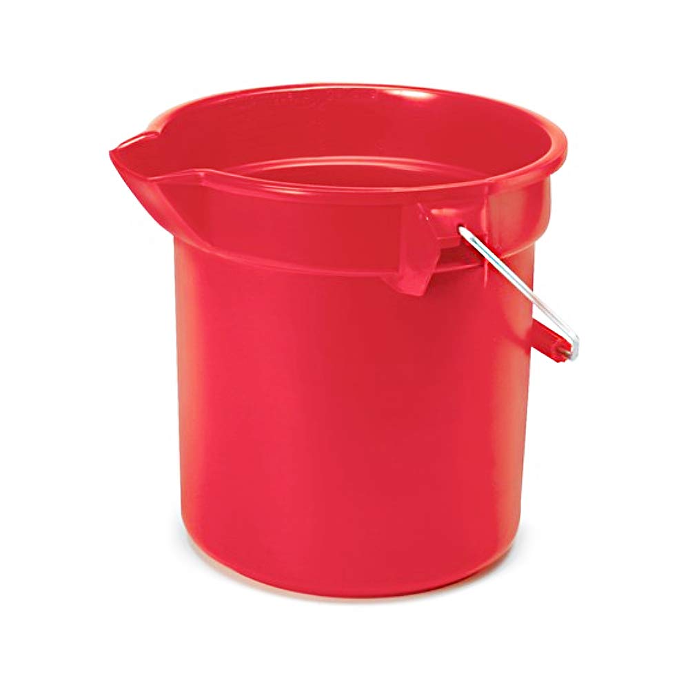 Rubbermaid 14qt Red Brute Bucket on white background