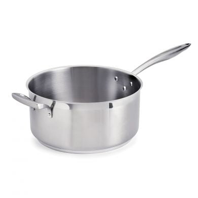 Browne 8 Qt Low Sauce Pan 5724166 on white background