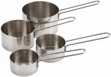 Winco  Measuring Cup Set, S/S, Set of 4, MCP-4P