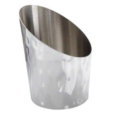 Hammered Finish S/S Angled Fry Cup, 12oz