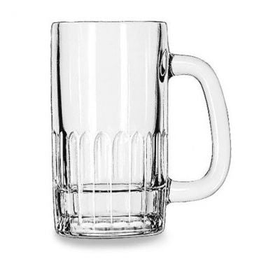 Libbey 12oz Beer Mug Glass on white background