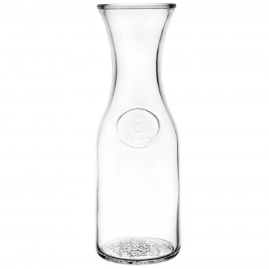 Libbey Wine Decanter with Circle on middle empty on white background