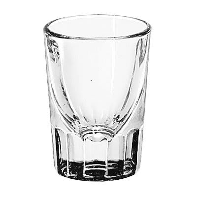 Libbey 1.5 oz. Fluted Whiskey / Shot Glass with .75 oz. Cap Line 5127