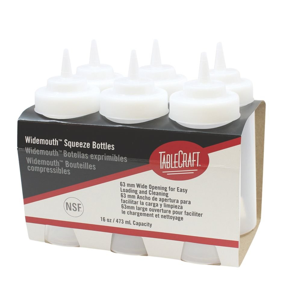 16 oz Wide Mouth Squeeze Bottles