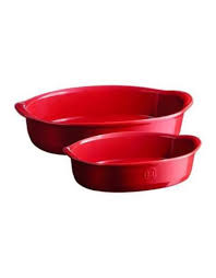 Emile Henry Ultimate Oval 2pc Red Set