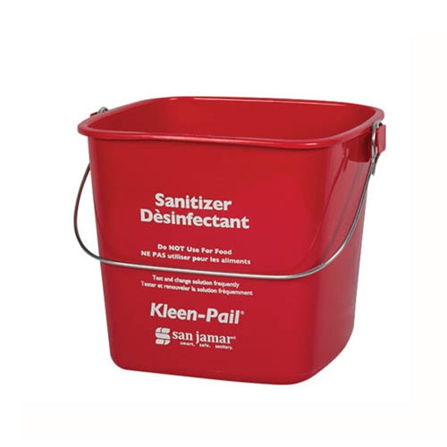 6Qt Red Sanitizer Pail