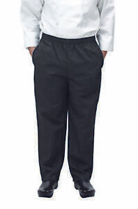 Winco 2XL Black Relaxed Fit Chef Pants UNF-2KXXL
