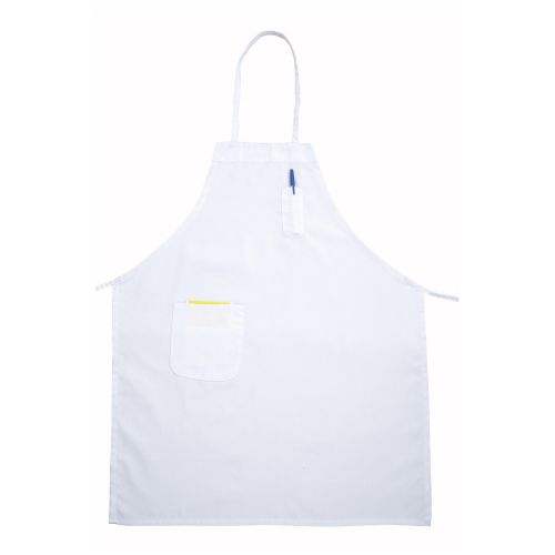 Winco White 2 Pocket Bib Apron BA-PWH
