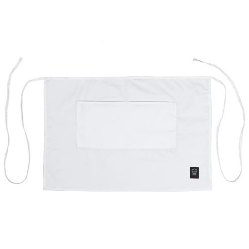Winco White Half Length Waist Apron WA-2819W
