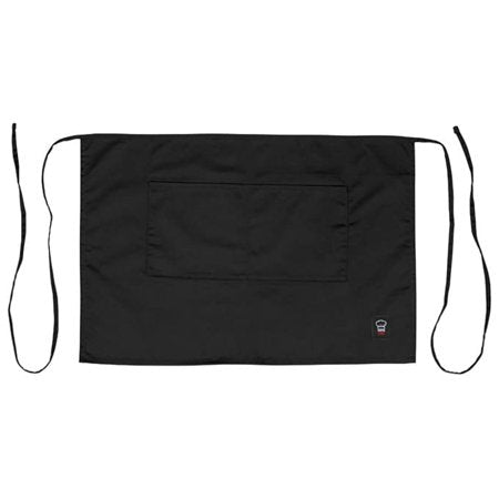 Winco Black Half Length Waist Apron WA-2819K