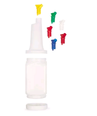 Bar Keep Quart Jar Pack - 6 Quart Jars with Neck, Lid, Assorted Color Spouts