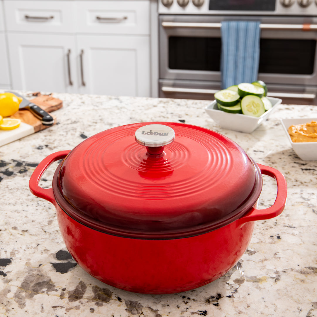 Lodge Enameled Dutch Oven 6QT Red EC6D43