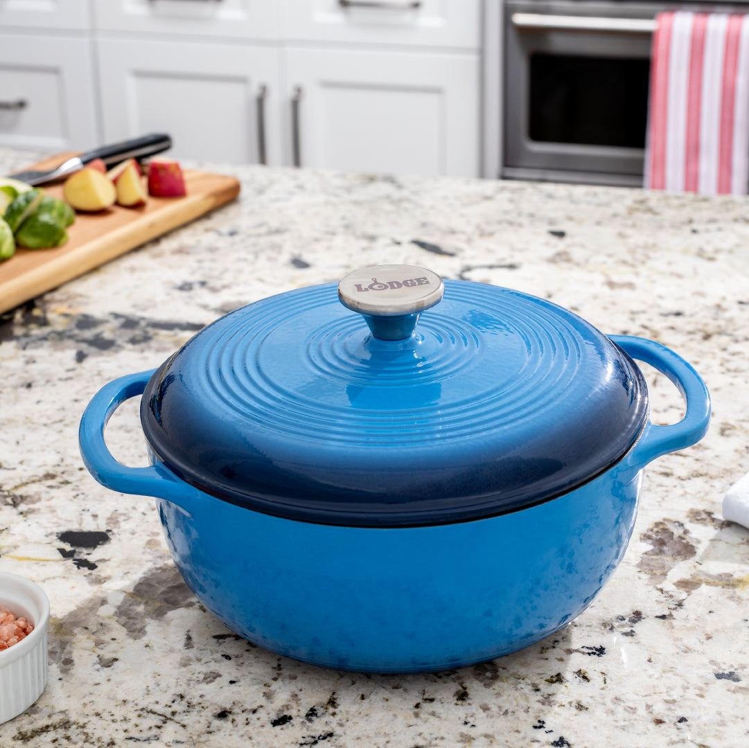 Lodge 4.6 Quart Blue Enameled Dutch Oven EC4D33 s.t.o.p. Restaurant