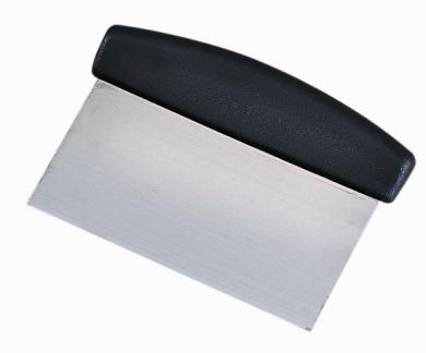 Browne - Dough Scraper Black Handle, 4" x 6" Stainless Steel 574268 - 1/1EA