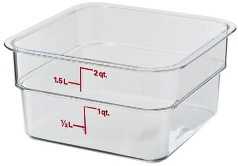 2 Qt. Clear Square Polycarbonate Food Storage Container