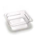 1/6 Size 2.5" Deep Clear Cold Food Pan on white background