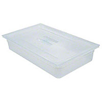 Full Size 6" Deep Translucent Food Pan empty on white background